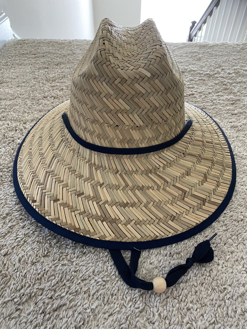 Travis Mathew Crackle Straw Golf Hat Size One Size Fits All Wide Visor Brand New